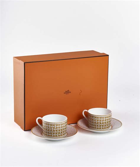 hermes tea cup set